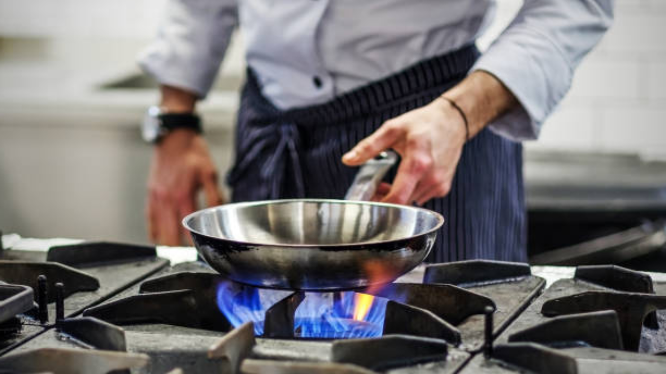 using stainless steel pan
